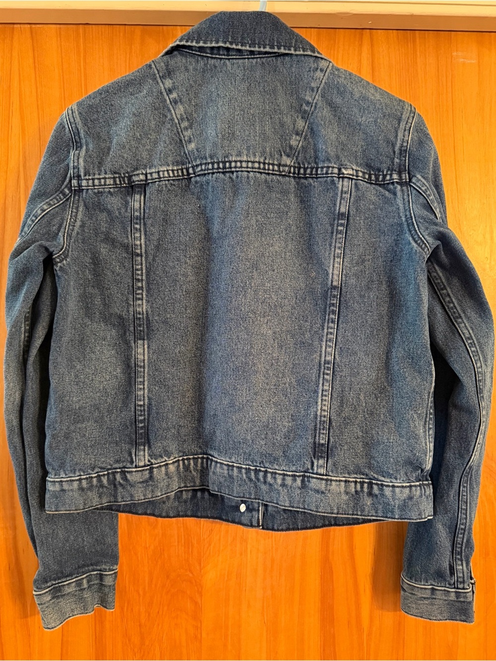 Michael Kors Women's Blue Denim Jacket with Gold-Tone Buttons - Picture 2 of 3